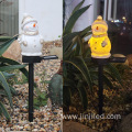 Solar Powered Snowman Ground Lamp